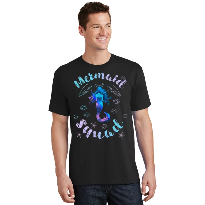 Mermaid Birthday Squad Party Matching T-Shirt