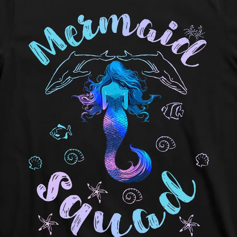 Mermaid Birthday Squad Party Matching T-Shirt