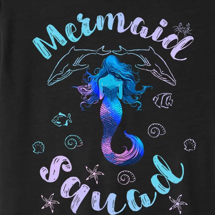 Mermaid Birthday Squad Party Matching ChromaSoft Performance T-Shirt