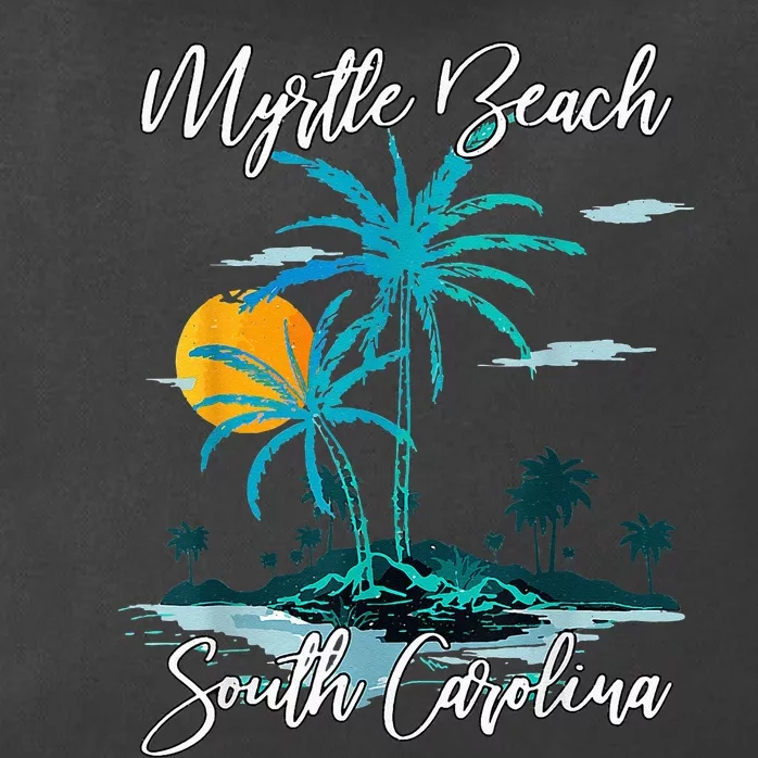 Myrtle Beach South Carolina Beach Summer Surfing Palm Trees Zip Tote Bag