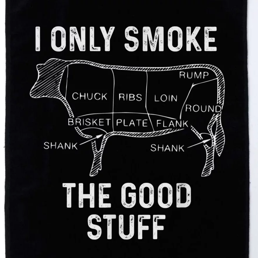 Mens BBQ Smoker For Men I Only Smoke The Good Stuff Platinum Collection Golf Towel