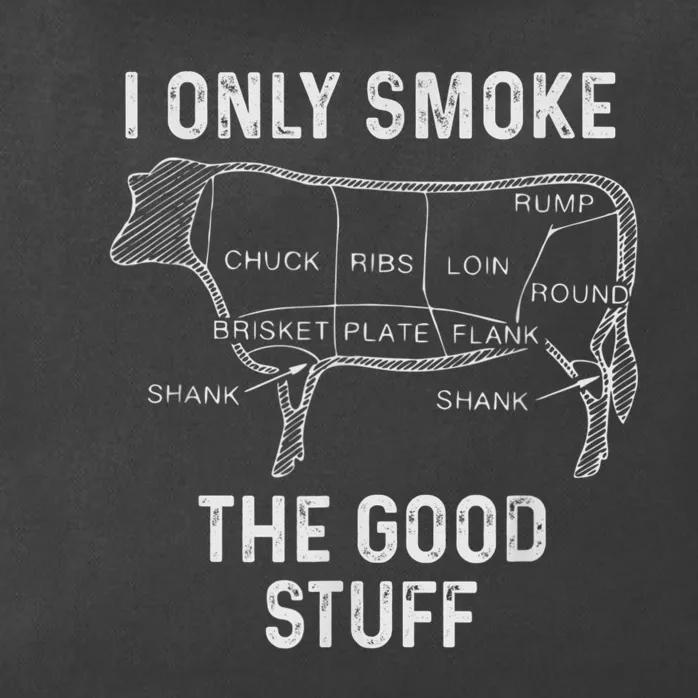 Mens BBQ Smoker For Men I Only Smoke The Good Stuff Zip Tote Bag