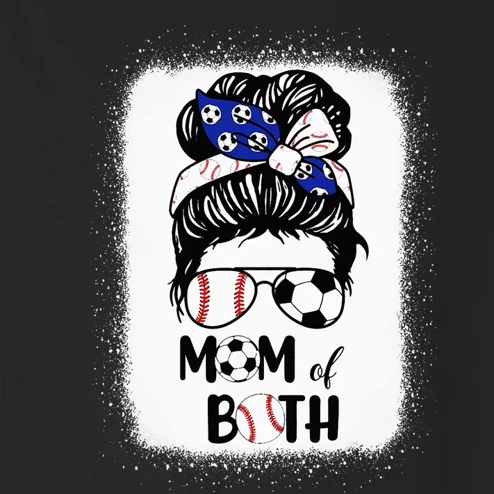 Messy Bun Soccer Mom Baseball Mom Of Both Mothers Day Toddler Long Sleeve Shirt