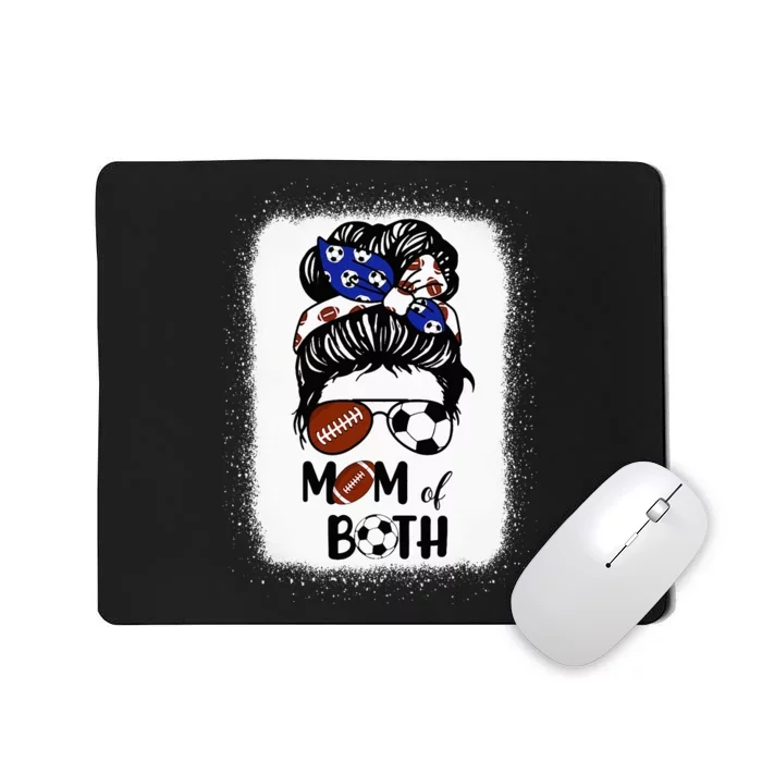 Messy Bun Soccer Mom Football Mom Of Both Mothers Day Mousepad