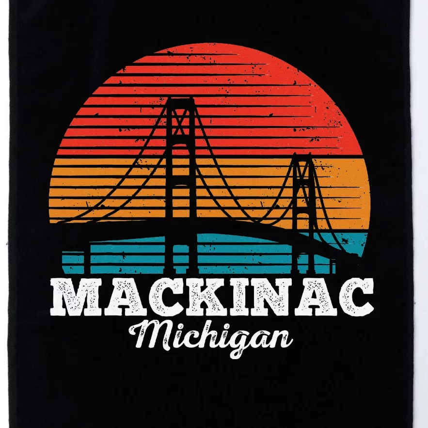 Mackinac Bridge Souvenir Mackinaw Island Retro Michigan Platinum Collection Golf Towel