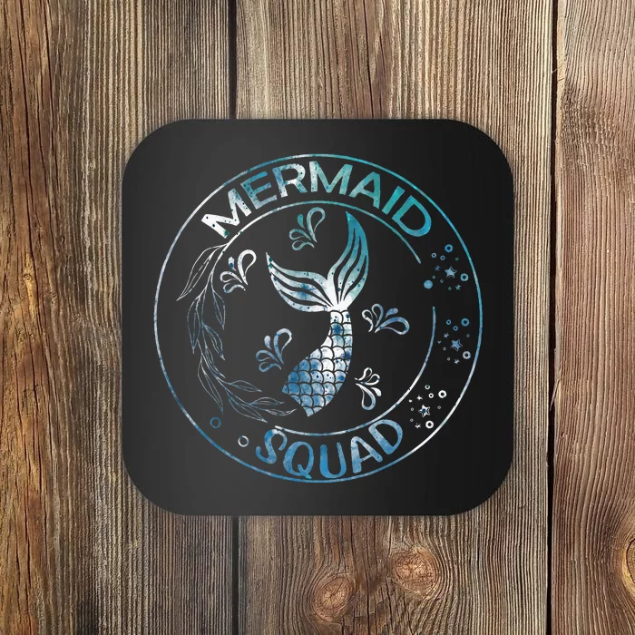 Mermaid Birthday Squad Party Matching Family Mermaid Lovers Coaster