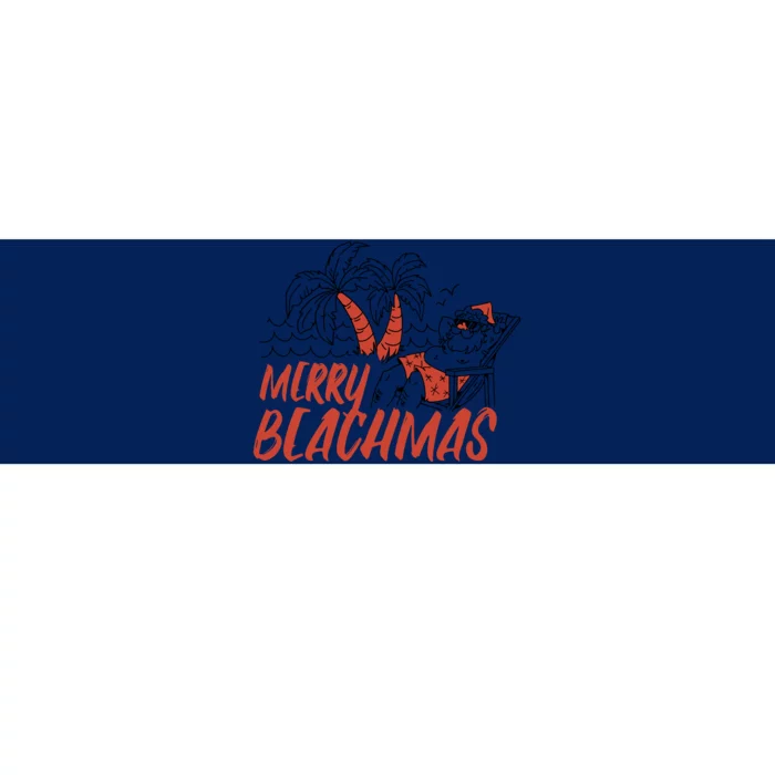 Merry Beachmas Santa Claus Vacation Bumper Sticker