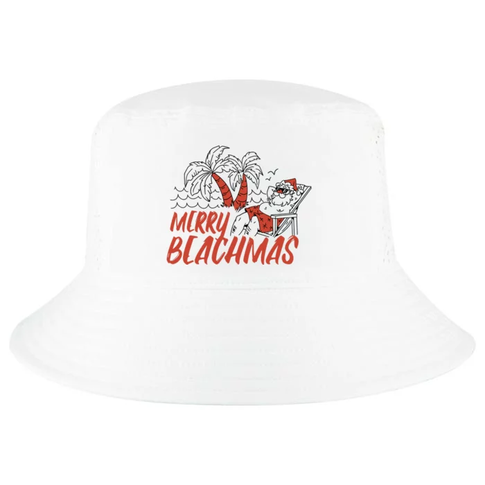 Merry Beachmas Santa Claus Vacation Cool Comfort Performance Bucket Hat