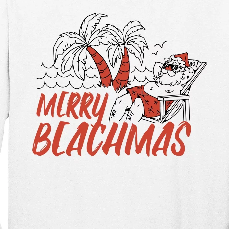 Merry Beachmas Santa Claus Vacation Long Sleeve Shirt