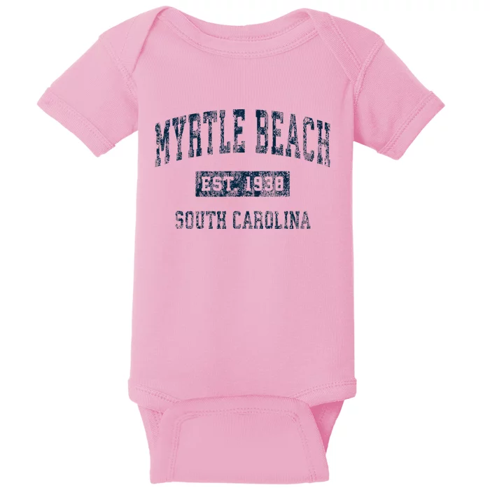 Myrtle Beach South Carolina Sc Vintage Sports Baby Bodysuit