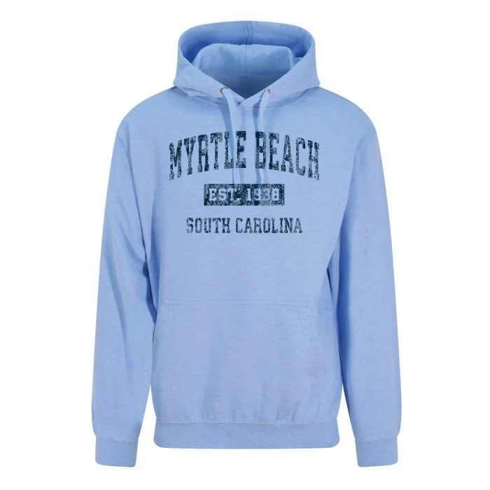 Myrtle Beach South Carolina Sc Vintage Sports Unisex Surf Hoodie