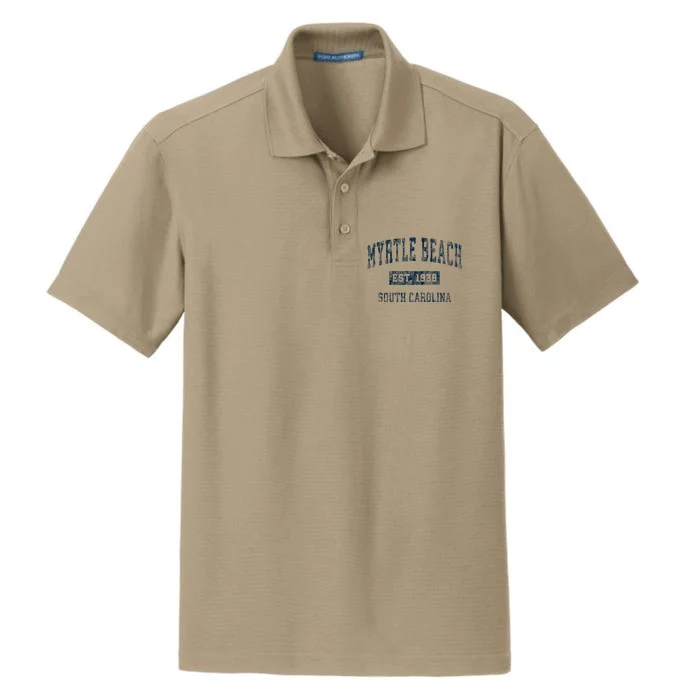 Myrtle Beach South Carolina Sc Vintage Sports Dry Zone Grid Performance Polo