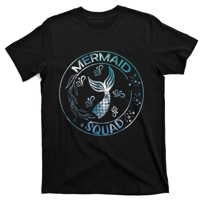 Mermaid Birthday Squad Party Matching Family Mermaid T-Shirt