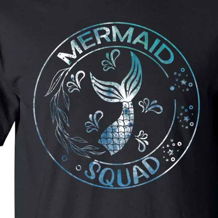 Mermaid Birthday Squad Party Matching Family Mermaid Tall T-Shirt