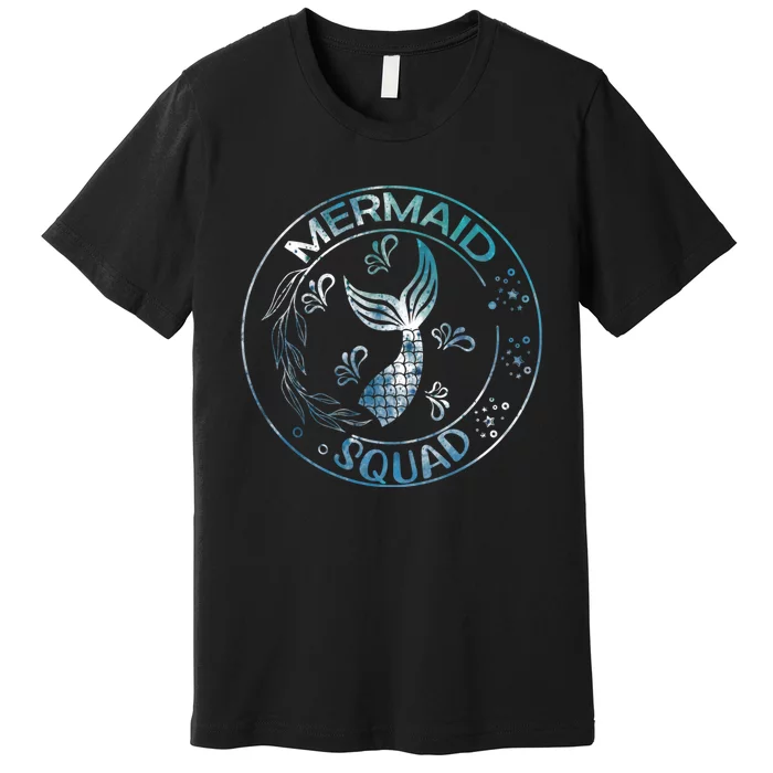 Mermaid Birthday Squad Party Matching Family Mermaid Premium T-Shirt