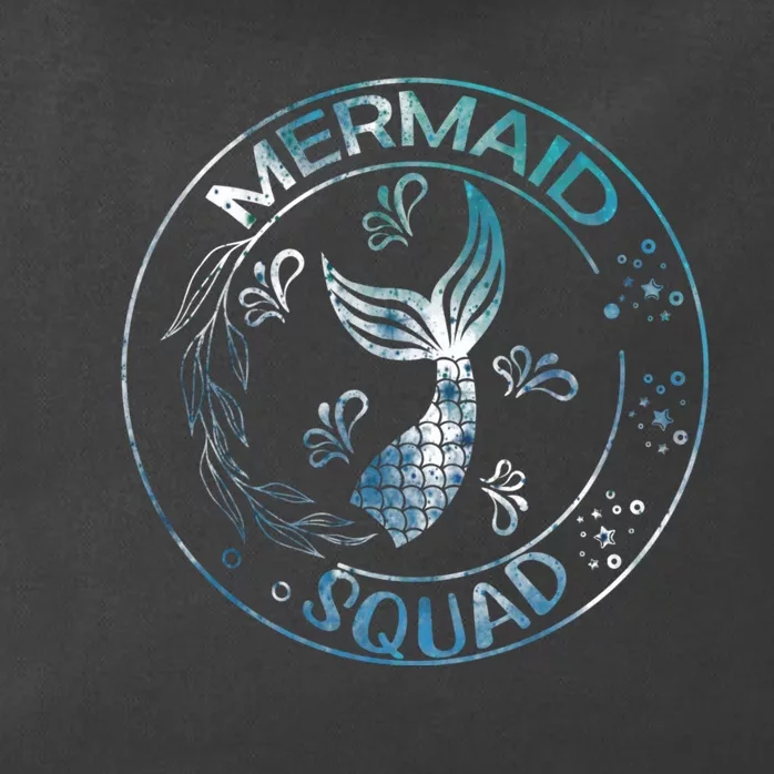 Mermaid Birthday Squad Party Matching Family Mermaid Zip Tote Bag