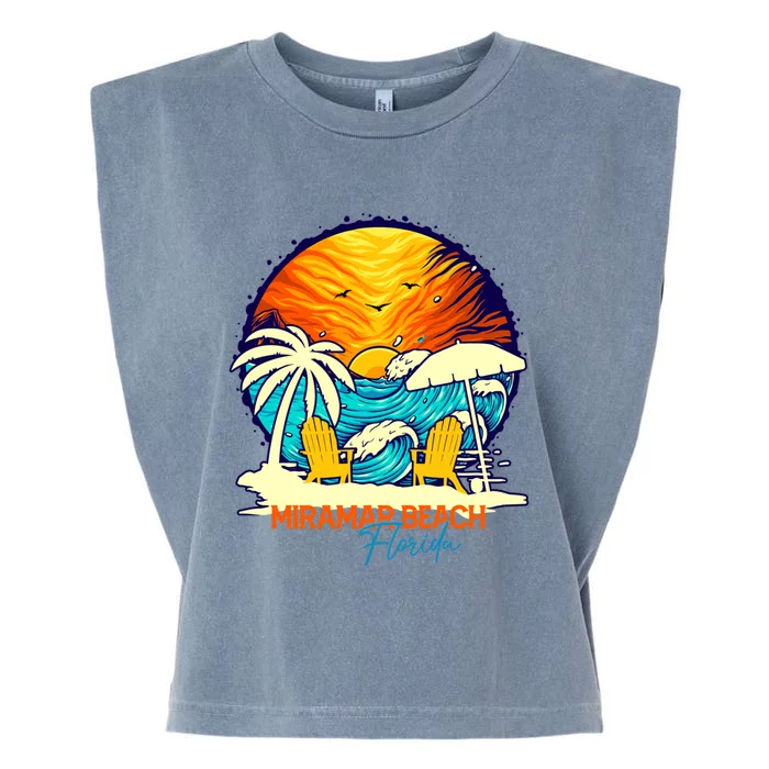 Miramar Beach Sunset Florida Vacation Couples Family Group Cute Gift Garment-Dyed Women's Muscle Tee