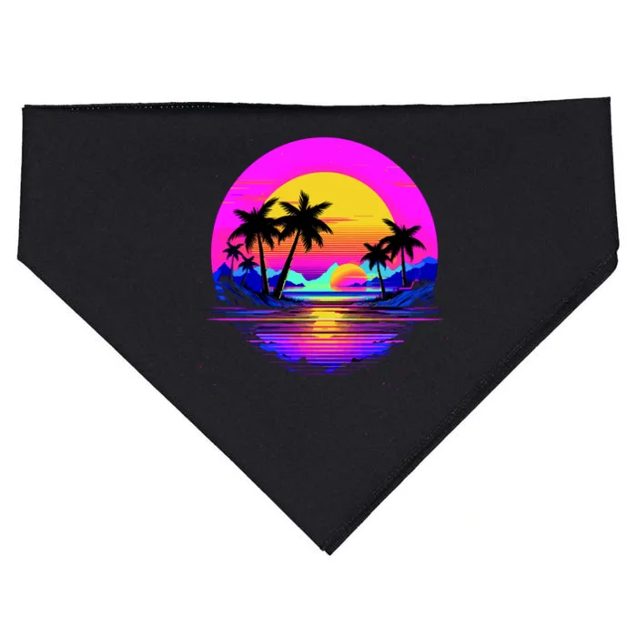 Miami Beach Sun Set Vibrant USA-Made Doggie Bandana