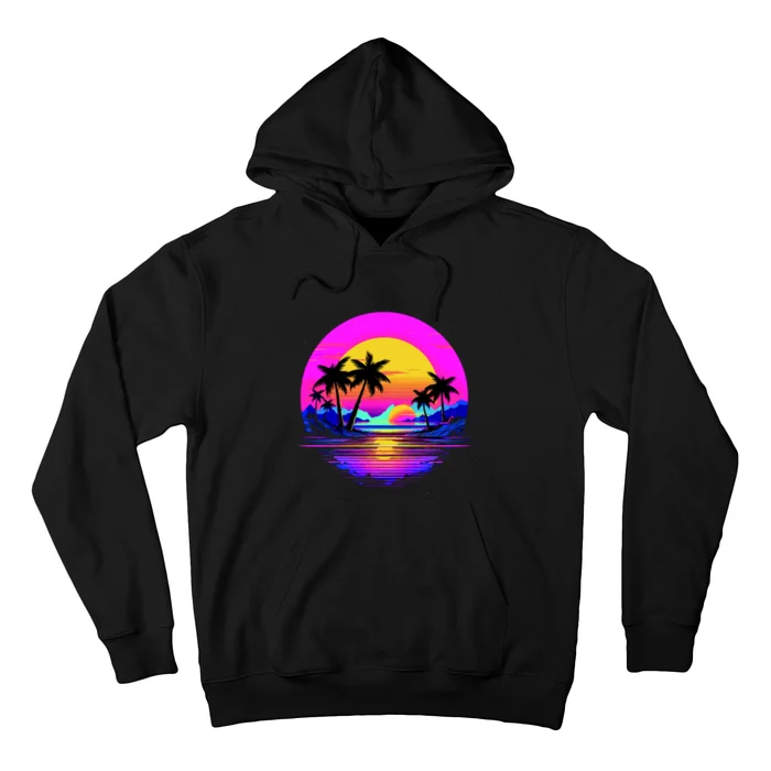 Miami Beach Sun Set Vibrant Hoodie