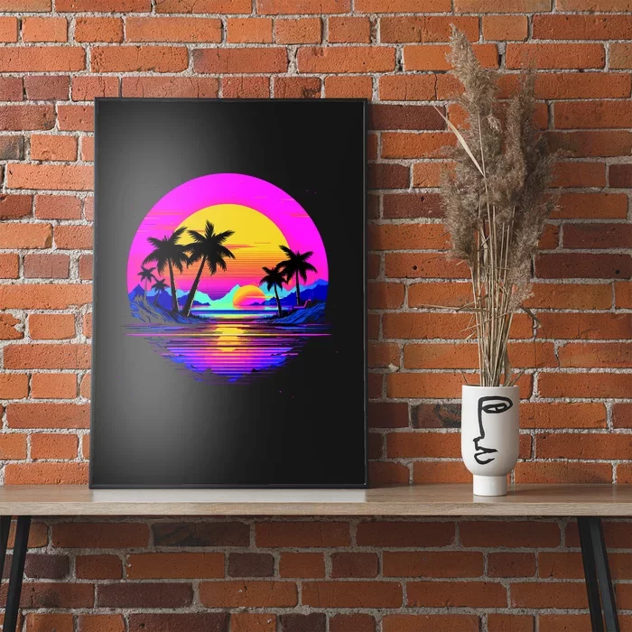 Miami Beach Sun Set Vibrant Poster