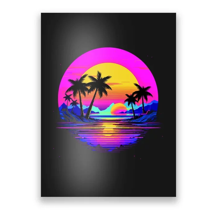 Miami Beach Sun Set Vibrant Poster