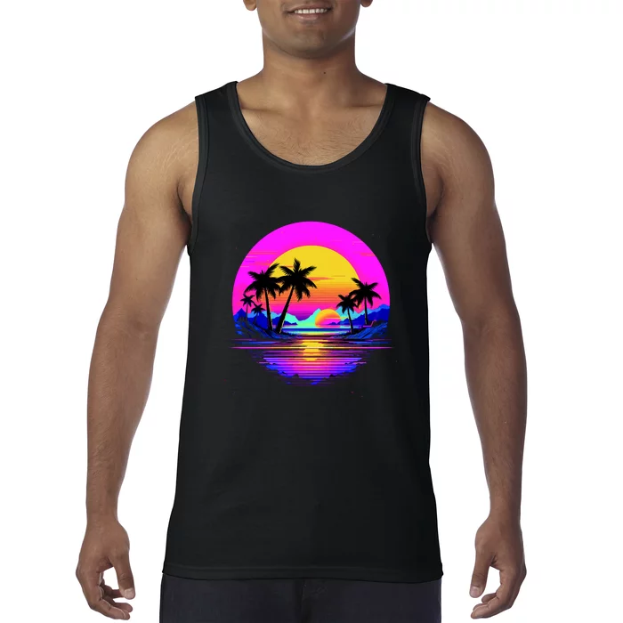 Miami Beach Sun Set Vibrant Tank Top