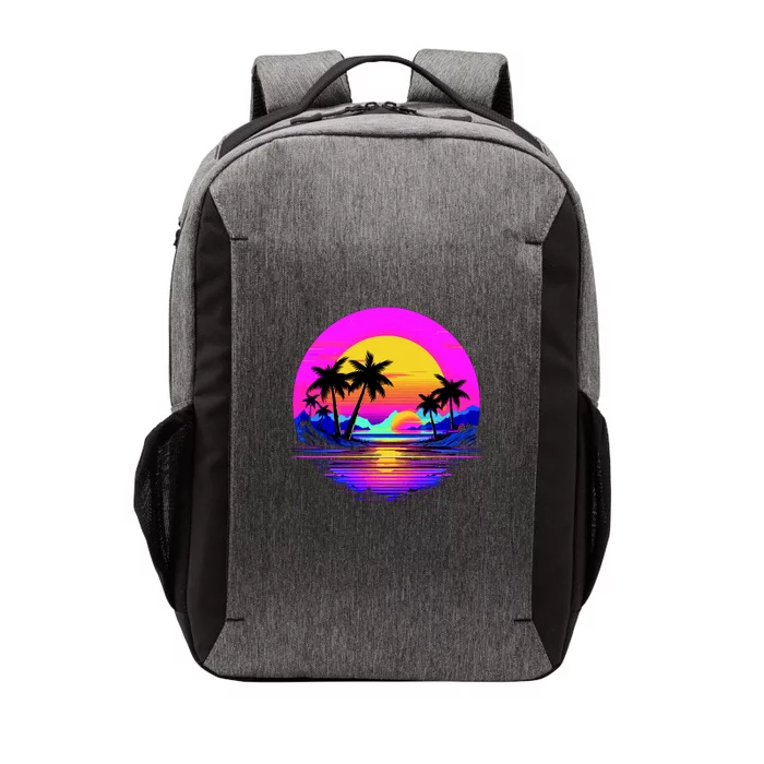 Miami Beach Sun Set Vibrant Vector Backpack