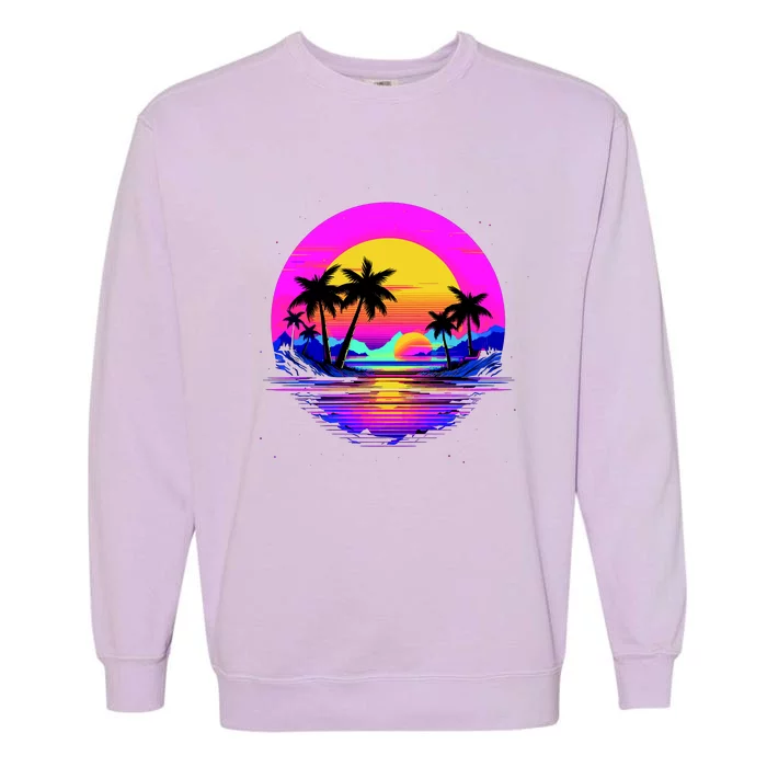 Miami Beach Sun Set Vibrant Garment-Dyed Sweatshirt