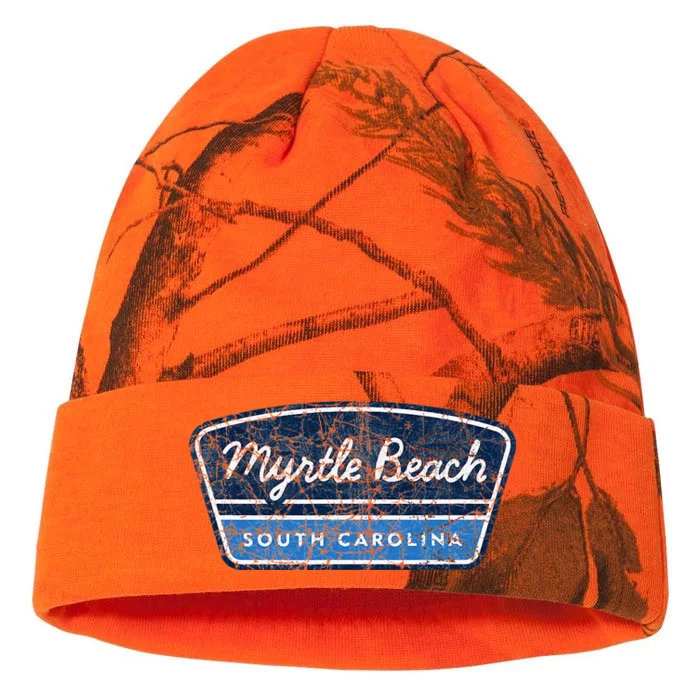 Myrtle Beach South Carolina Retro Throwback Souvenir Kati - 12in Camo Beanie