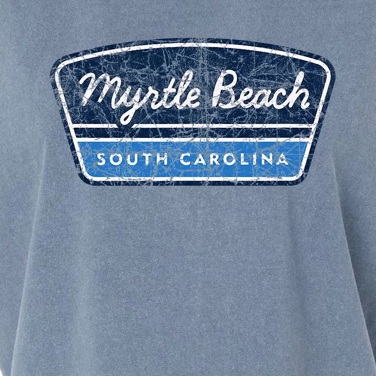 Myrtle Beach South Carolina Retro Throwback Souvenir Garment-Dyed Women's Muscle Tee