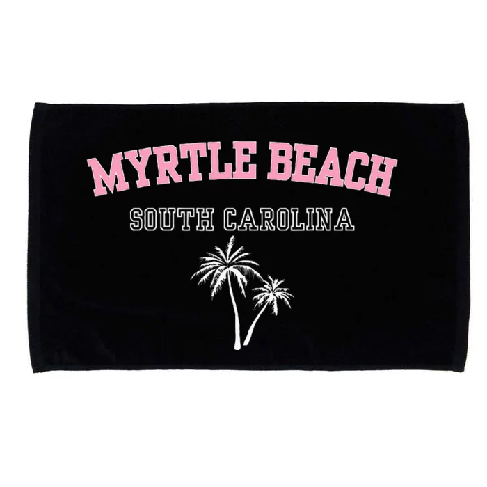 Myrtle Beach South Carolina Souvenir Palm Tree Holiday Microfiber Hand Towel