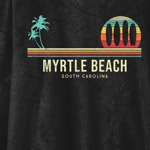 Myrtle Beach Summer Surf Hooded Wearable Blanket