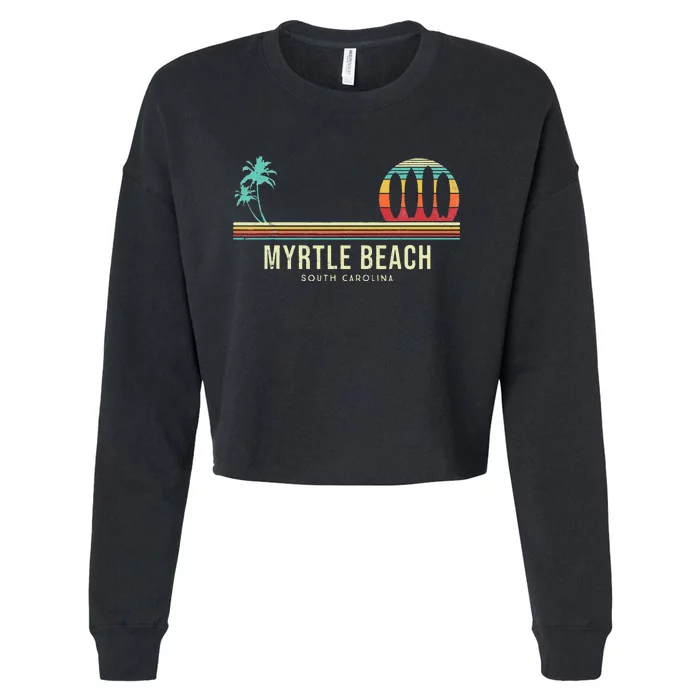 Myrtle Beach Summer Surf Cropped Pullover Crew