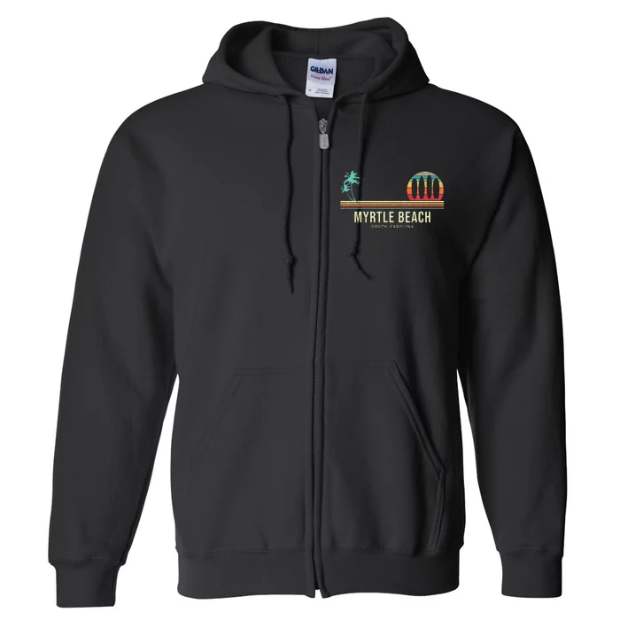 Myrtle Beach Summer Surf Full Zip Hoodie