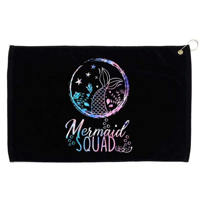 Mermaid Birthday Squad Party Matching Family Mermaid Lovers Grommeted Golf Towel