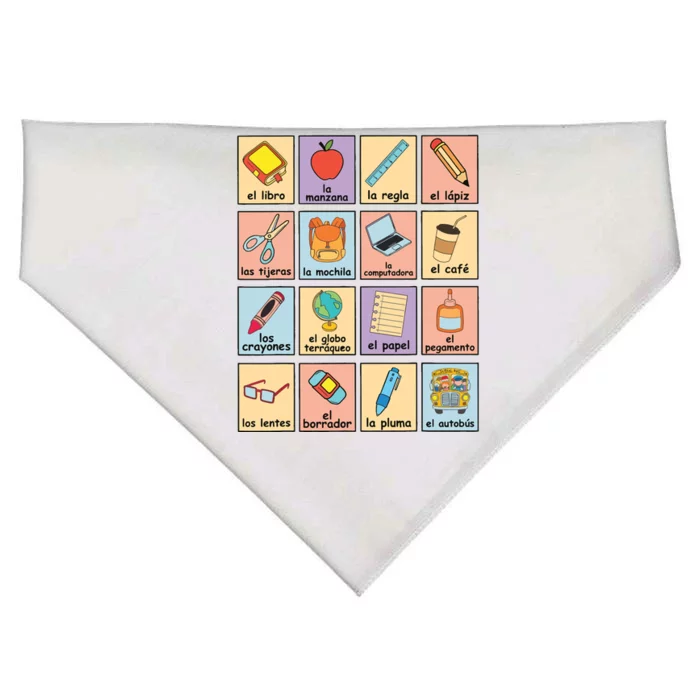 Maestra Bilingue Spanish Teacher Back To School USA-Made Doggie Bandana