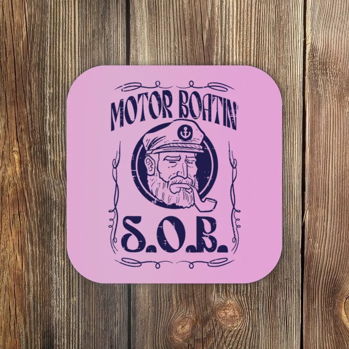 Motor Boating Sob Funny Motorboat Humor Captain Owner Coaster