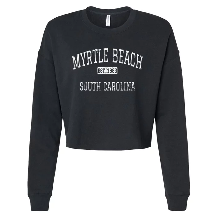 Myrtle Beach South Carolina SC Vintage Cropped Pullover Crew