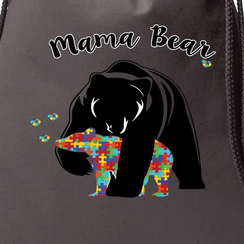 Mama Bear Support Love Autism Awareness Gift Drawstring Bag