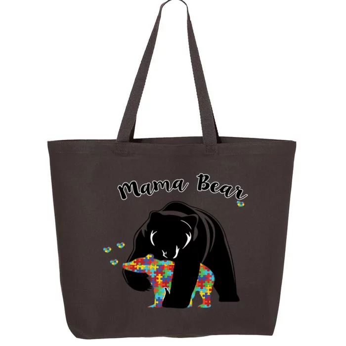 Mama Bear Support Love Autism Awareness Gift 25L Jumbo Tote