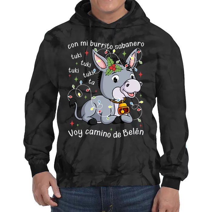 Mi Burrito Sabanero Mexican Tuki Tuki Donkey Latino Xmas Swea Tie Dye Hoodie