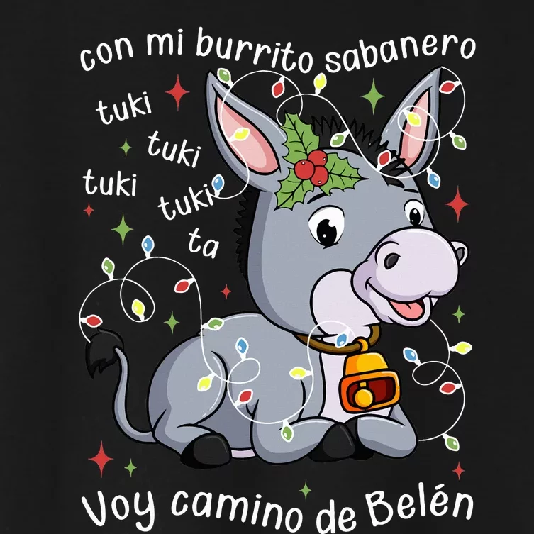 Mi Burrito Sabanero Mexican Tuki Tuki Donkey Latino Xmas Swea Women's Crop Top Tee