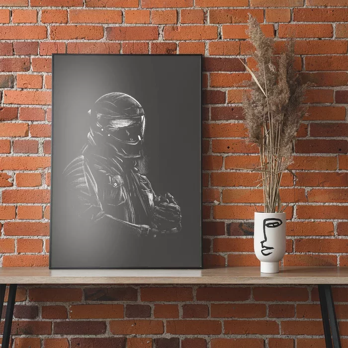 Motorcycle Biker Sketch Poster