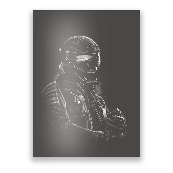 Motorcycle Biker Sketch Poster