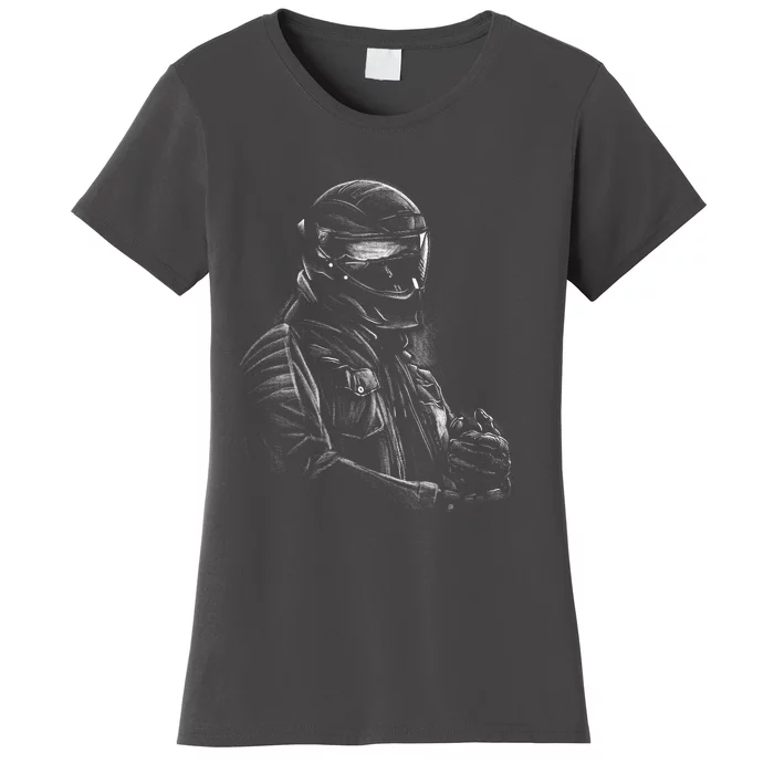 Motorcycle Biker Sketch Women's T-Shirt