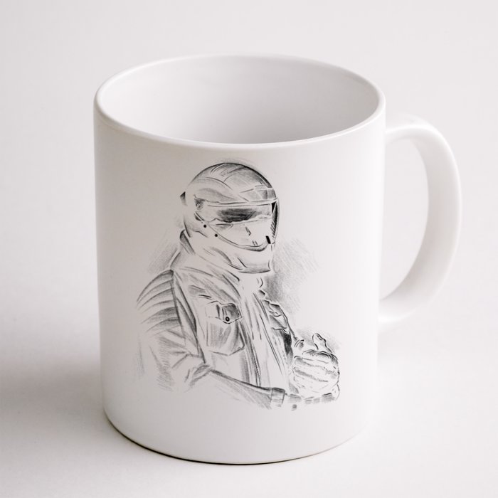 Motorcycle Biker Sketch Front & Back Coffee Mug