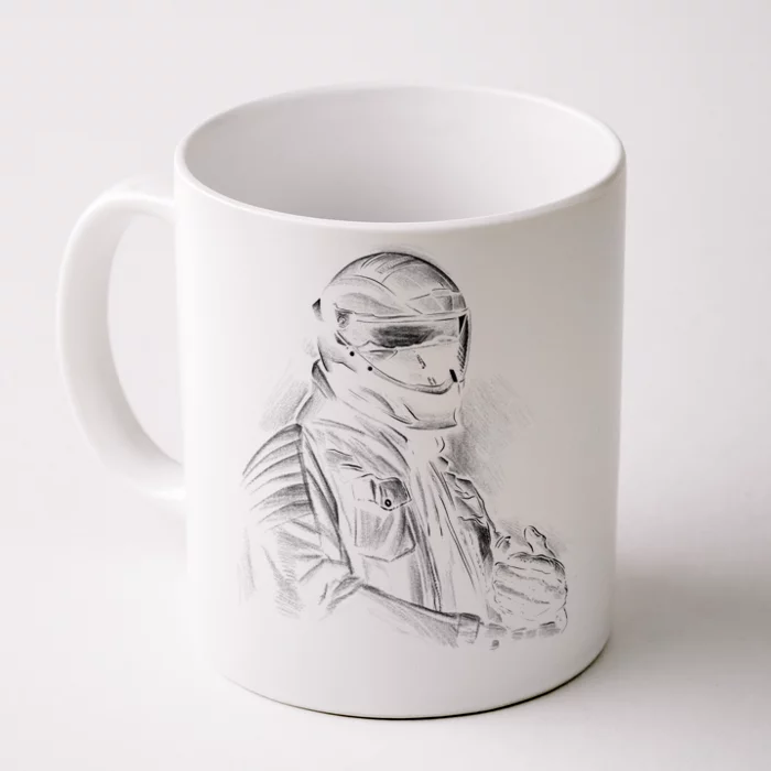 Motorcycle Biker Sketch Front & Back Coffee Mug