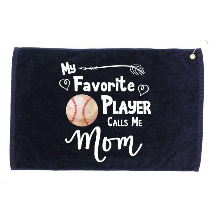 Mom Baseball Softball Game Fan Sports Favorite Player Gift Grommeted Golf Towel