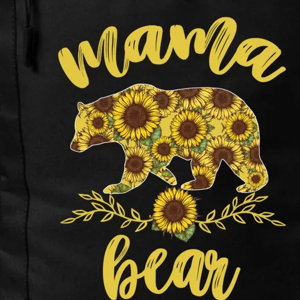 Mama Bear Sunflower Funny Mothers Day Gifts For Woman Mom Daily Commute Backpack