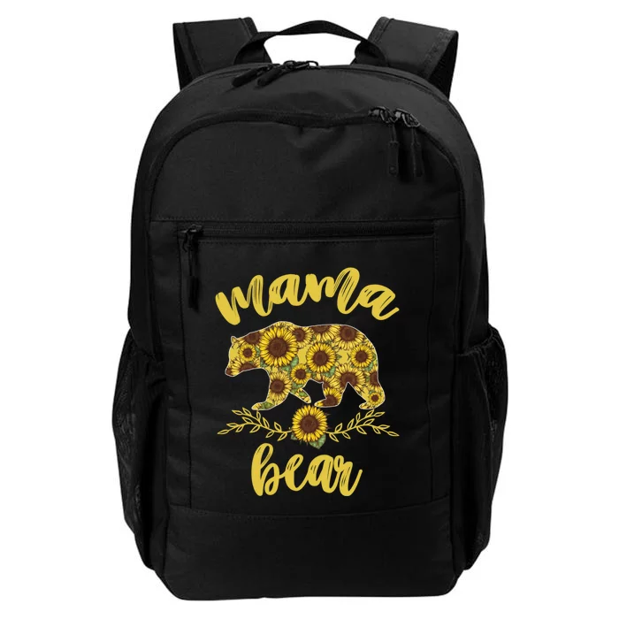 Mama Bear Sunflower Funny Mothers Day Gifts For Woman Mom Daily Commute Backpack